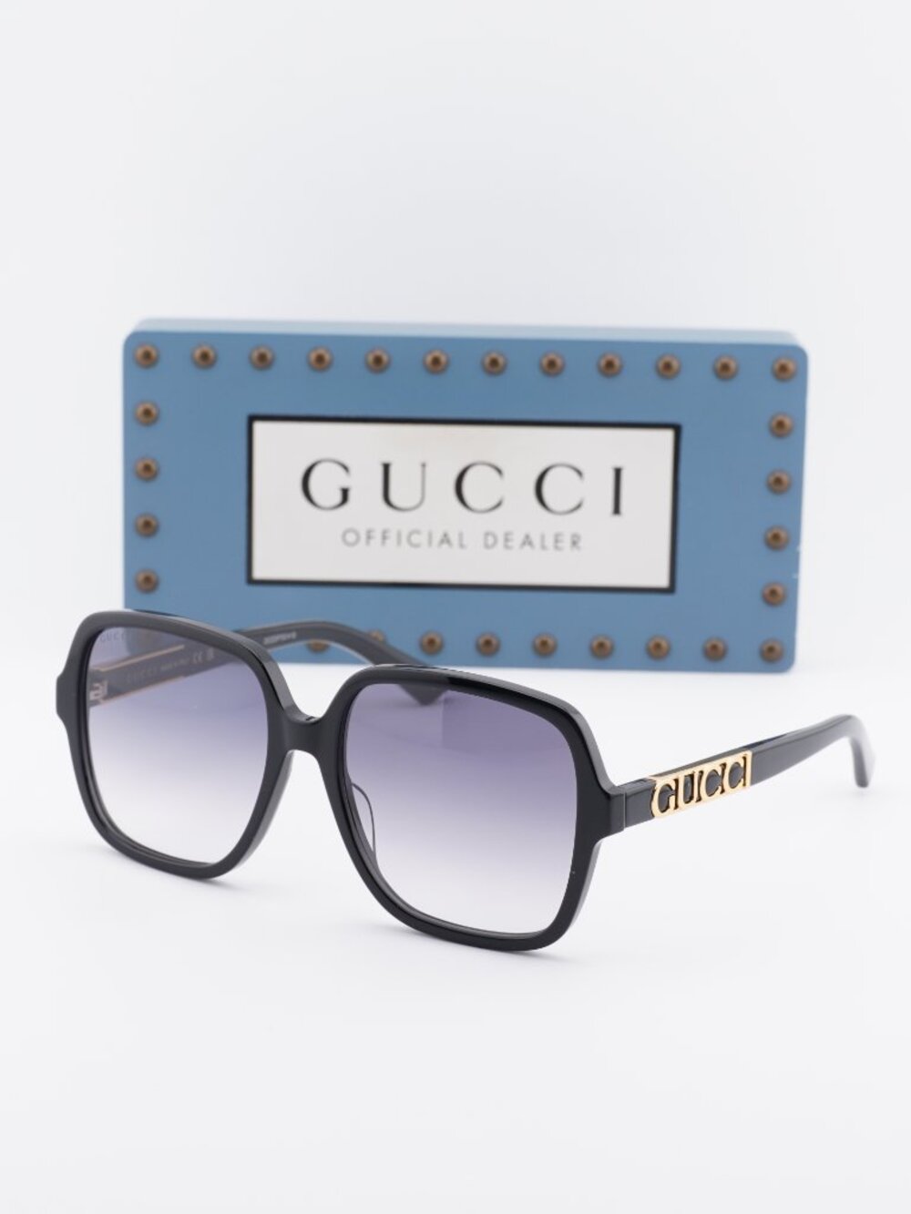 Gucci GG1189S 002 Square Sunglasses - Black / Grey Gradient